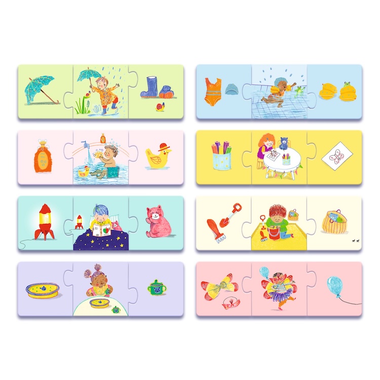 Djeco puzzel trio verhalen dagelijks leven