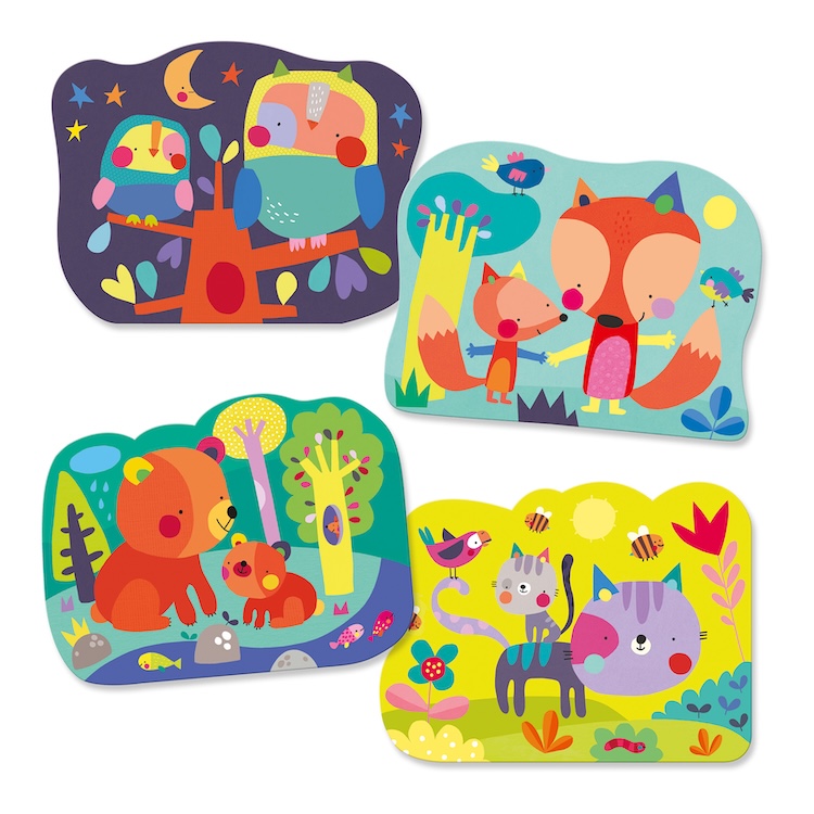 Djeco magische waterkleurplaten thema in het bos