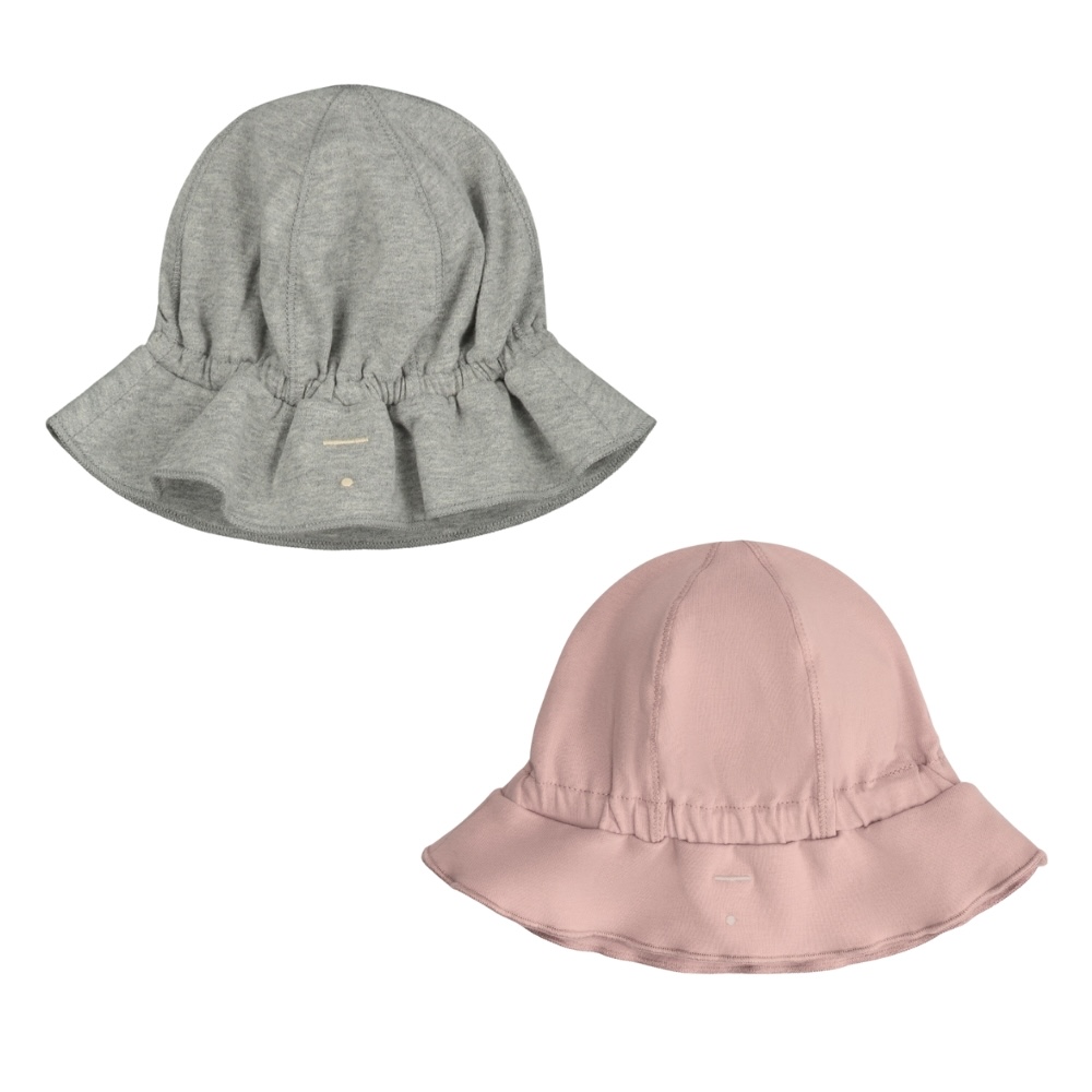 Gray Label zonnehoedjes grey melange en faded pink
