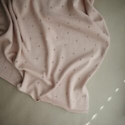 Mushie wiegdeken pointelle blush