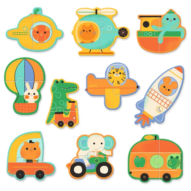 Djeco puzzel duo voertuigen