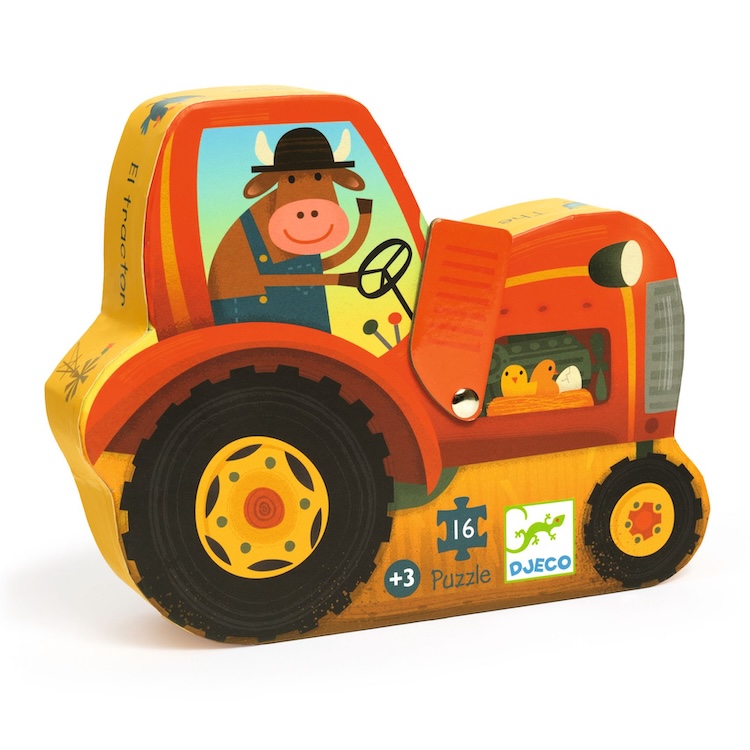 Djeco puzzel trekker tractor 16 stukjes