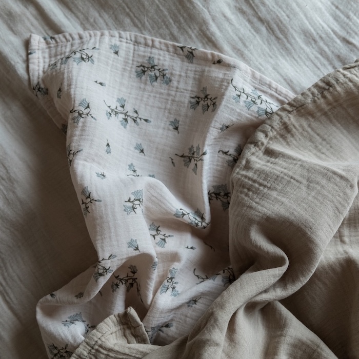 Garbo&Friends Muslin doek hydrofiele doek bluebell