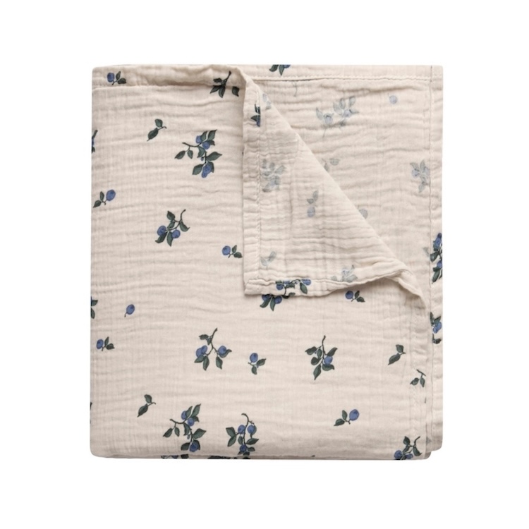 Garbo&Friends muslin swaddle hydrofiel blueberry