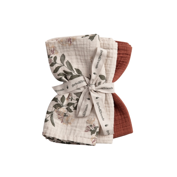 Garbo&Friends hydrofiele monddoekjes 3-pack Bluebell