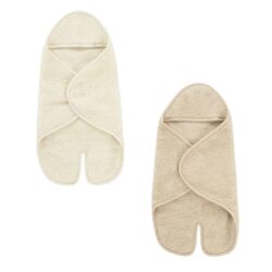Kico Label wikkeldeken met voetjes naturel en beige