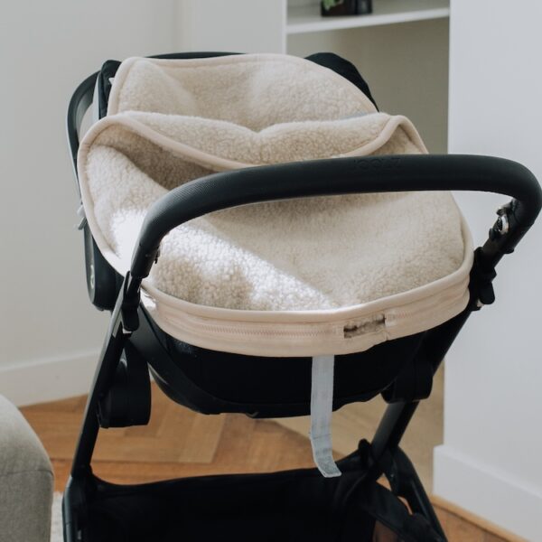 Kico Label voetenzak voor maxi-cosi 100% merinowol beige naturel