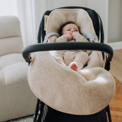 Kico Label voetenzak voor maxi-cosi 100% merinowol beige naturel