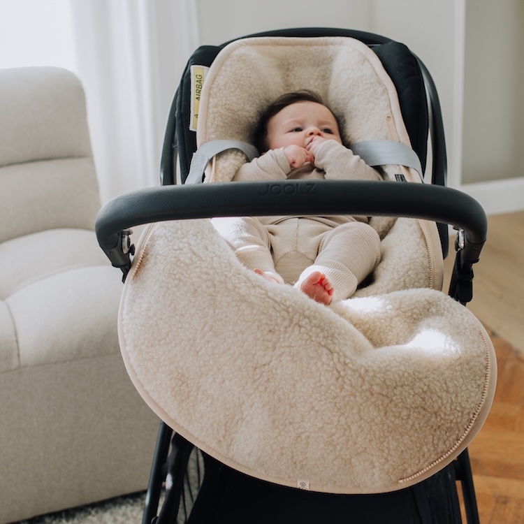 Kico Label voetenzak voor maxi-cosi 100% merinowol beige naturel