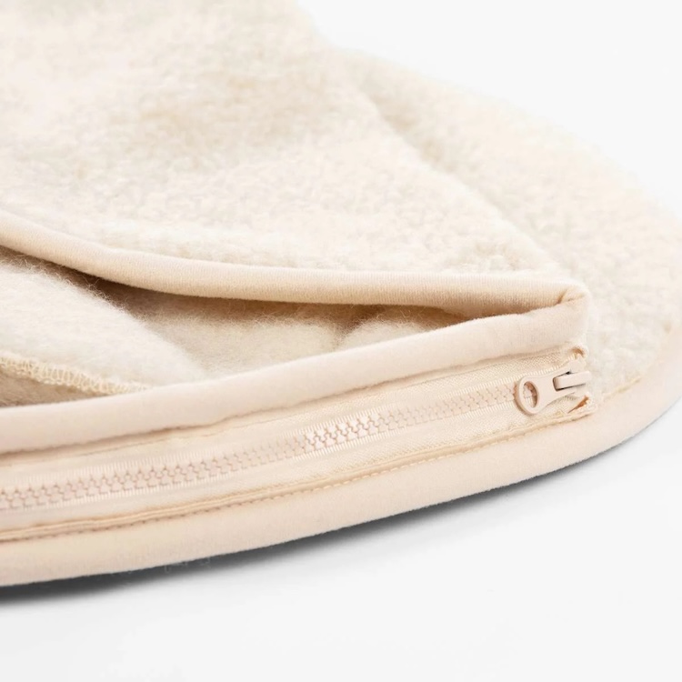 Kico Label voetenzak voor maxi-cosi 100% merinowol beige naturel