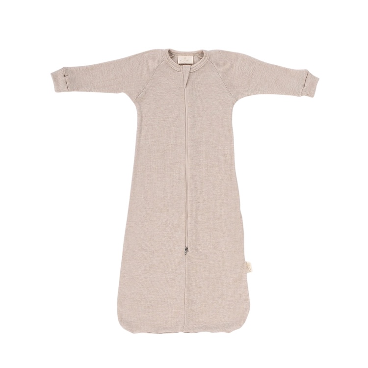 Kicolabel slaapzak merinowol beige 70 en 90 cm
