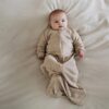 Kicolabel slaapzak merinowol beige 70 en 90 cm