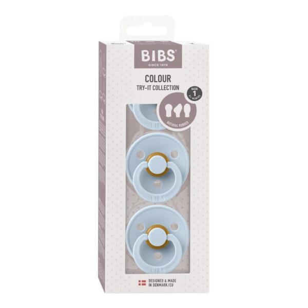 Bibs fopspeen try-it probeerverpakking 3 stuks blue maat 1
