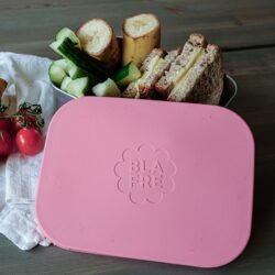 Blafre RVS broodtrommel 3 vakken roze