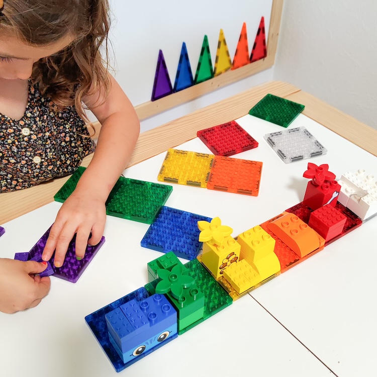 Cleverclixx magnetisch speelgoed brick tiles 16 stuks