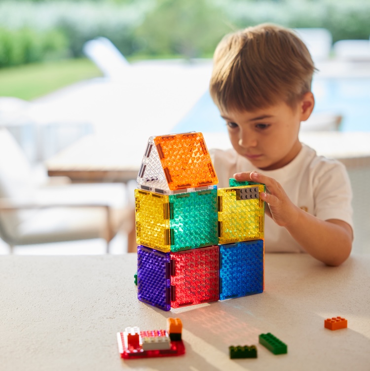 Cleverclixx magnetisch speelgoed brick tiles 16 stuks