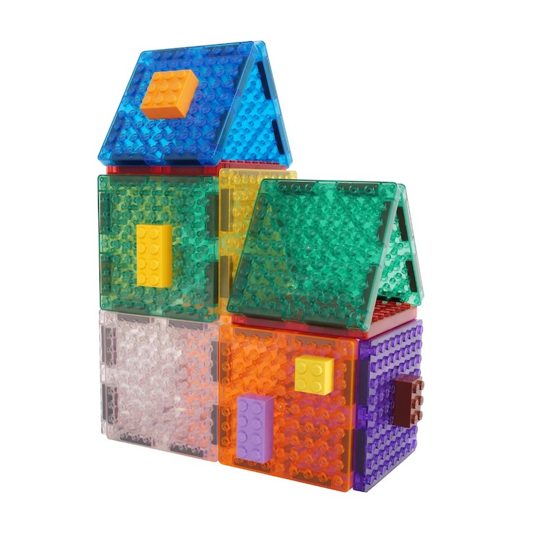 Cleverclixx magnetisch speelgoed brick tiles 16 stuks