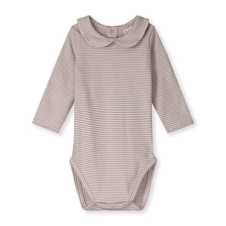 Gray Label romper met kraag biokatoen berry-cream