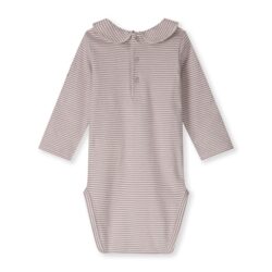 Gray Label romper met kraag biokatoen berry-cream