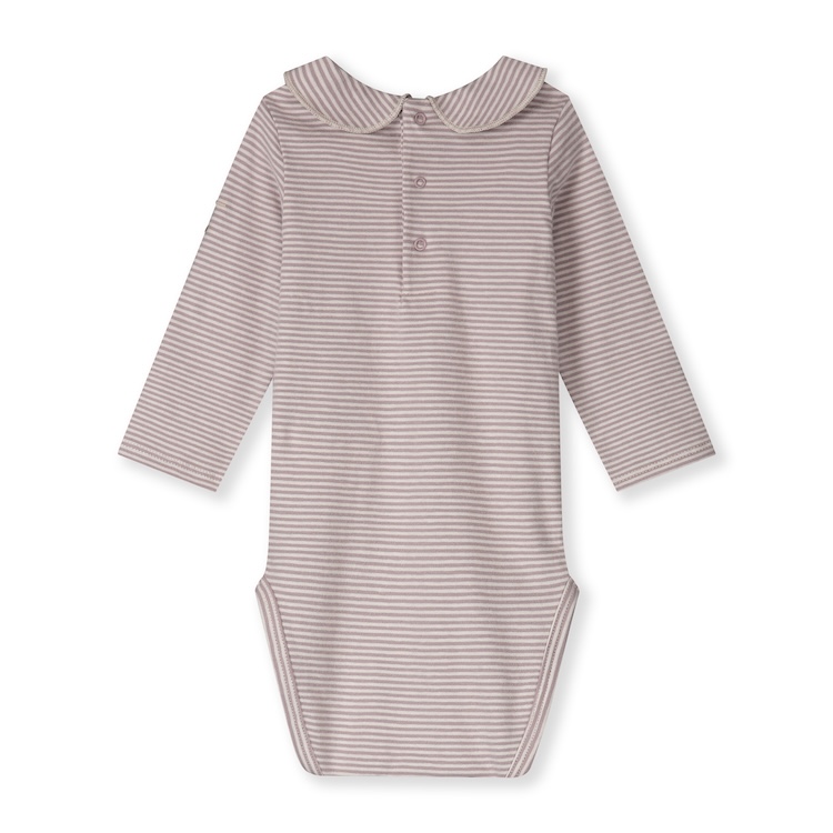 Gray Label romper met kraag biokatoen berry-cream