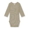 Gray Label romper met lange mouw biokatoen woody-cream