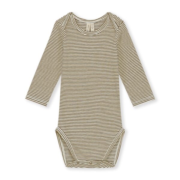 Gray Label romper met lange mouw biokatoen woody-cream