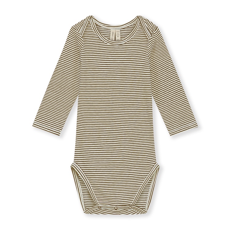 Gray Label romper met lange mouw biokatoen woody-cream