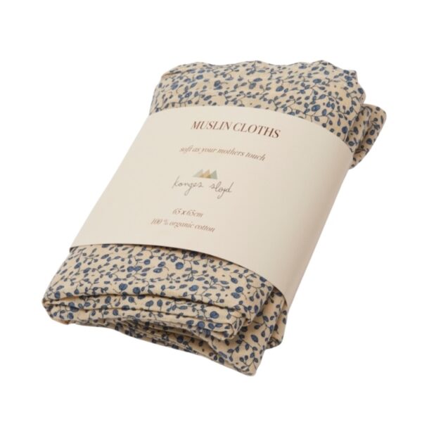 Konges Sløjd hydrofiele doeken 3-pack blue blossom mist