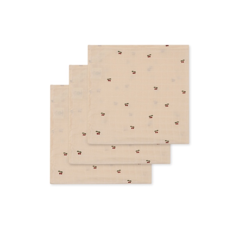 Konges Sløjd hydrofiele doeken 3-pack cherry