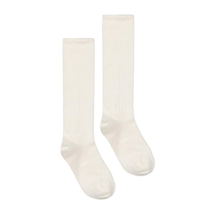 Gray Label rib sokken lang cream