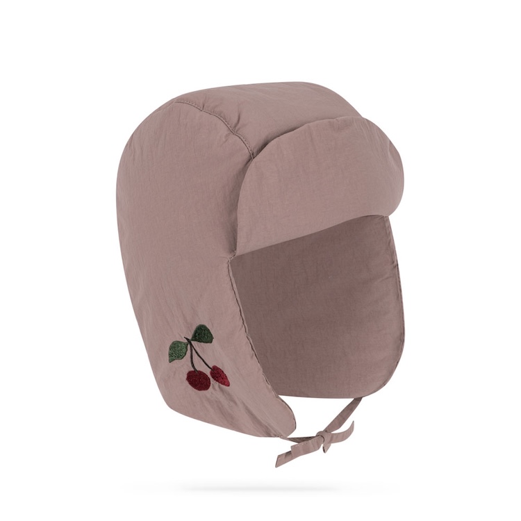 Konges Sløjd muts met oorflappen juno twilight mauve