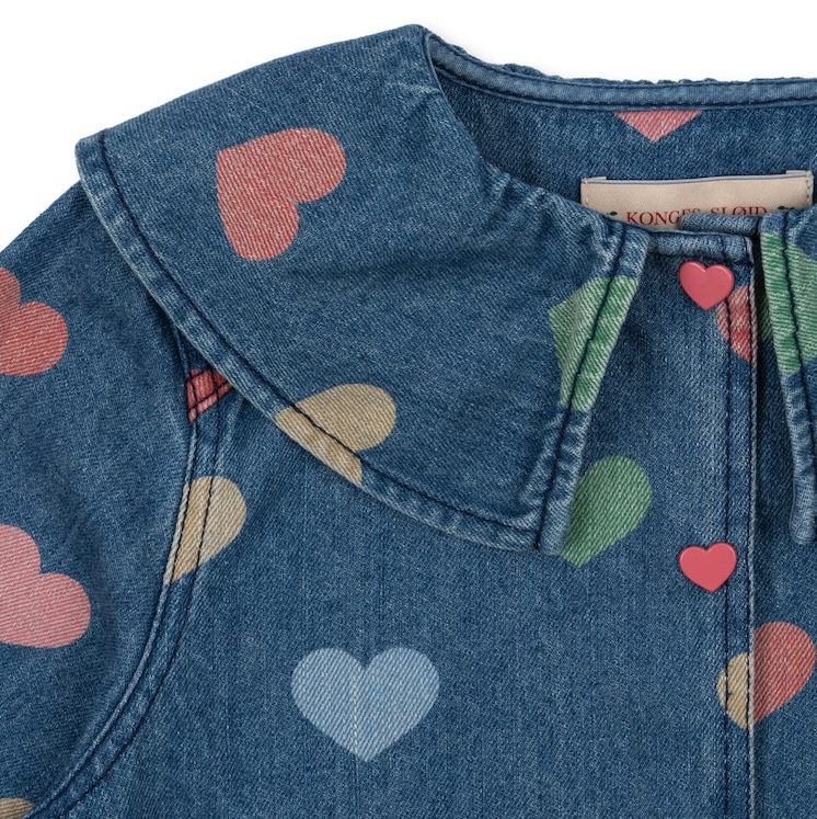 Konges Sløjd spijkerjasje denim margot bon coeur colore