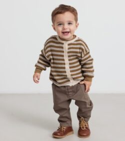 MarMar Copenhagen gebreid vest cashew melange stripe