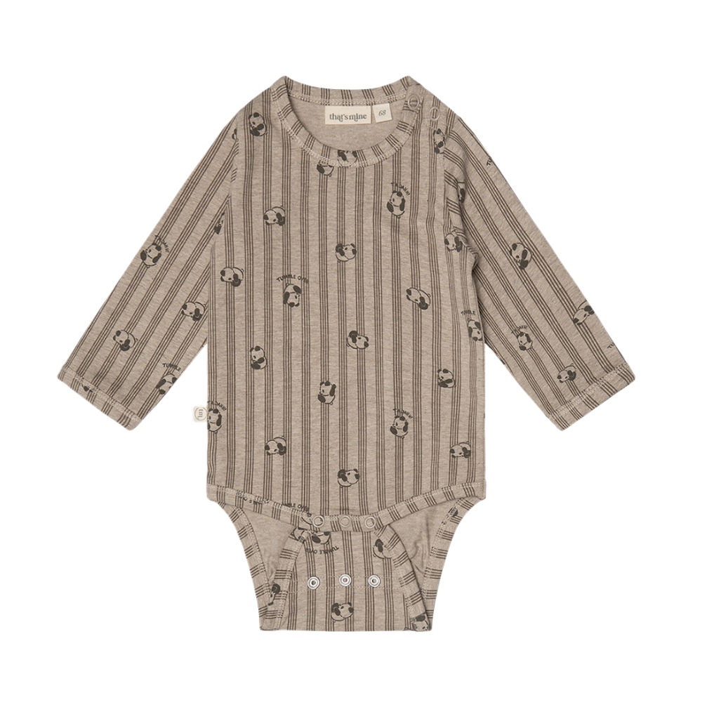 That's Mine Romper lange mouw tumble over panda