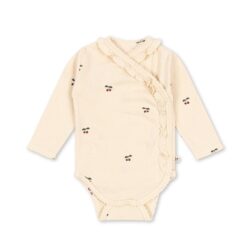 Konges Sløjd overslagromper met lange mouw ruches cherry