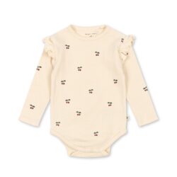 Konges Sløjd romper met lange mouw ruches cherry