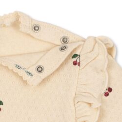 Konges Sløjd romper met lange mouw ruches cherry