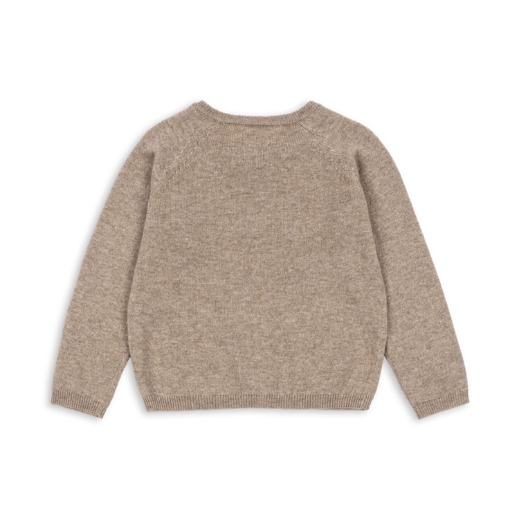 Konges Sløjd gebreid vest Mattou light brown