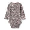 Wheat romper met lange mouw purple stone flowers