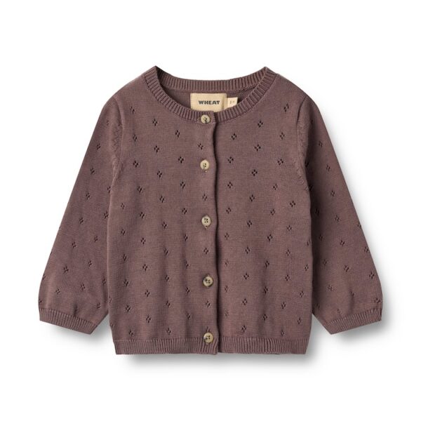 Wheat gebreid vest maia plum