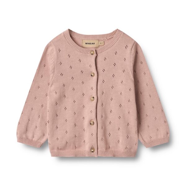 Wheat gebreid vest maia rose powder