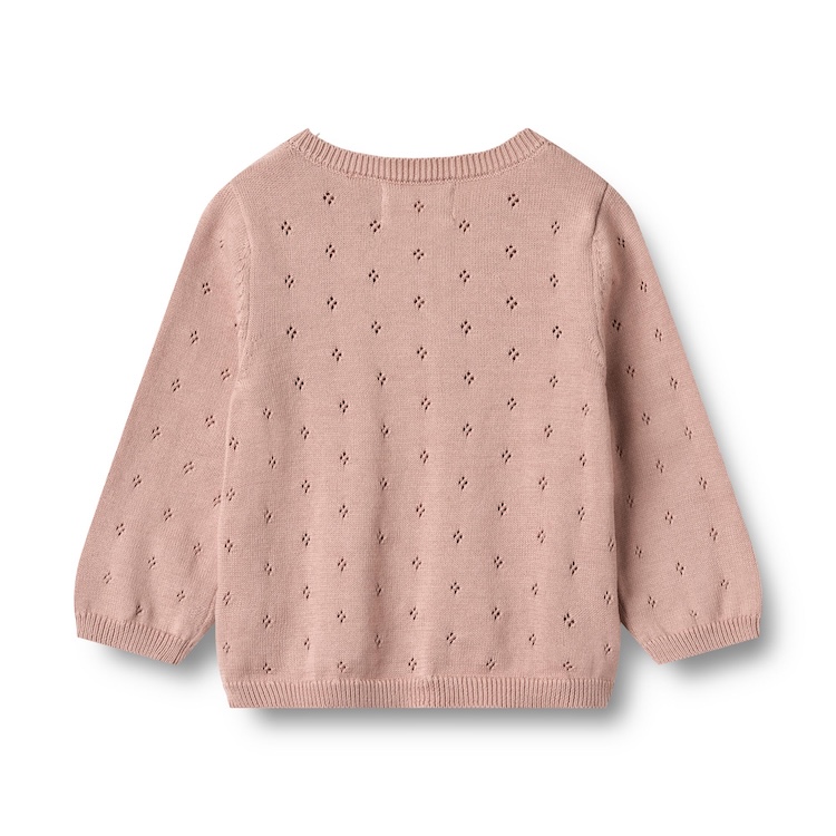 Wheat gebreid vest maia rose powder