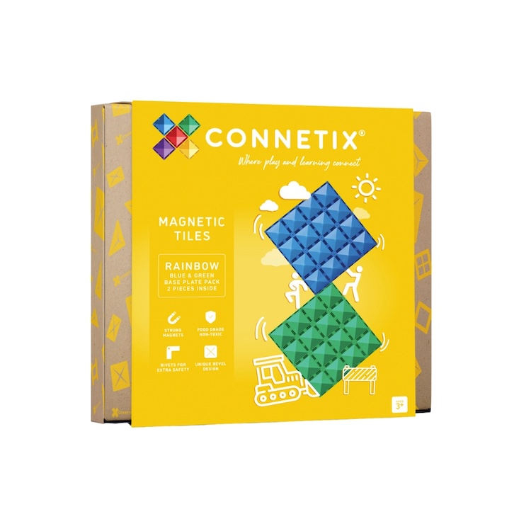Connetix magnetisch speelgoed blue-green base plate 2 stuks