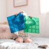 Connetix magnetisch speelgoed blue-green base plate 2 stuks