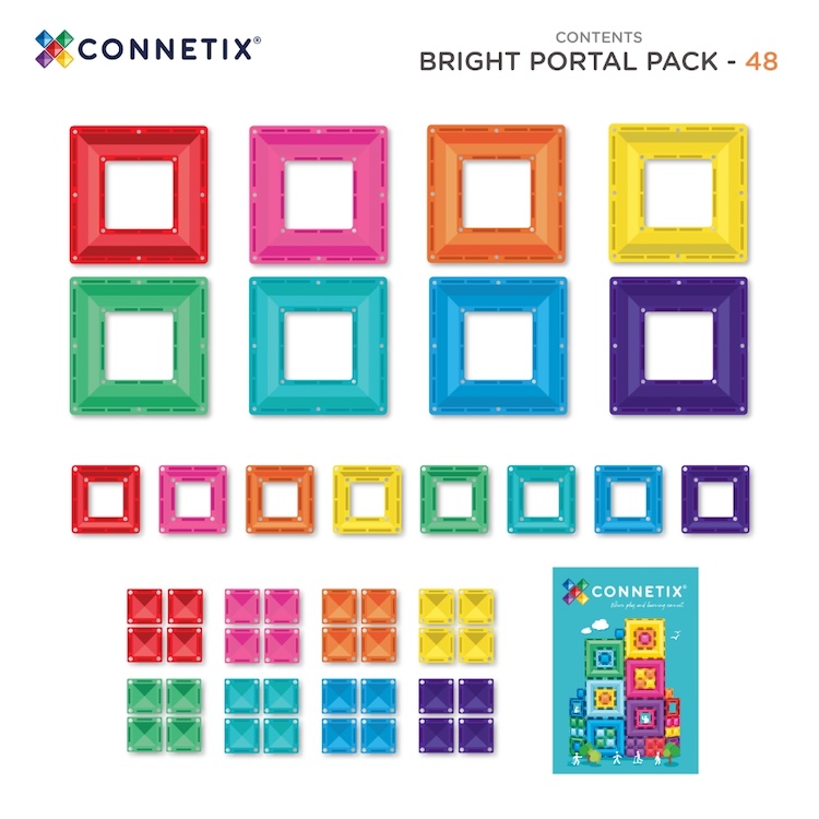 Connetix_magnetisch_speelgoed_bright-portal-set_48st Connetix_magnetisch_speelgoed_bright-portal-set_48st