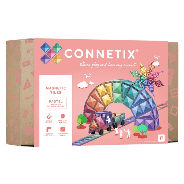 Connetix magnetisch speelgoed mega set rainbow 202 stuks