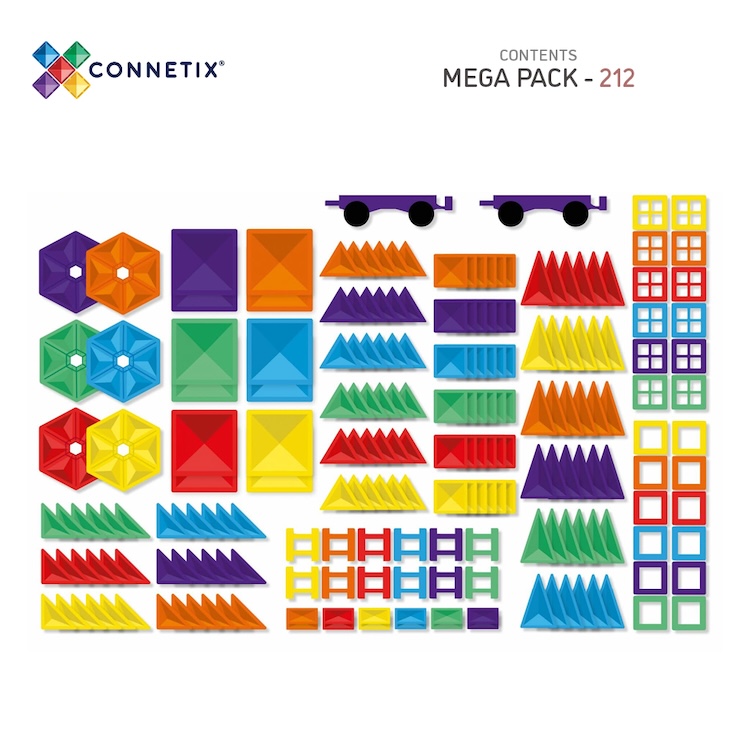 Connetix magnetisch speelgoed mega set pastel 212 stuks