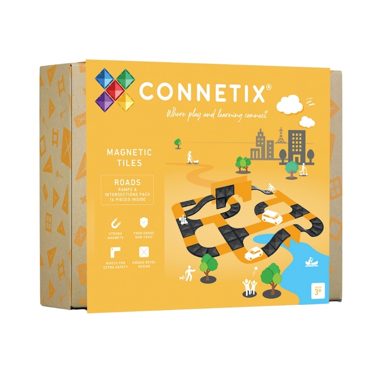 Connetix magnetisch speelgoed roads ramps-intersections_16 stuks