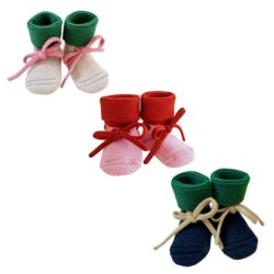 Hvid babyslofjes colorblocking booties