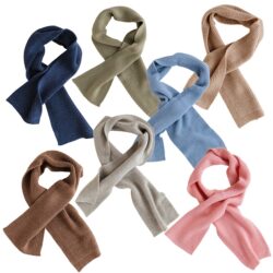 Hvid sjaal gustave blue, mocha, sand, pebble, artichoke, bubblegum